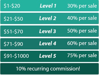RapidVPN Affiliate Commisions and Levels