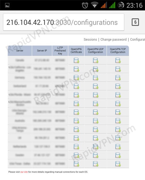 OpenVPN connection on Android - Step 3
