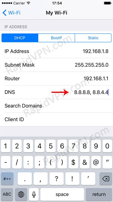 How to fix DNS leak on iOS - Step 3