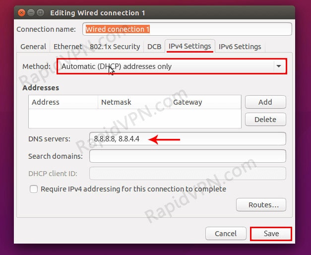 How to fix DNS leak on Linux - Step 3