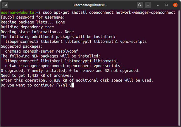 How to install AnyConnect in Ubuntu GUI - Step 1