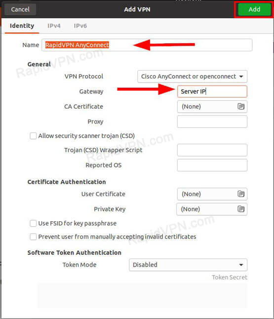 How to install AnyConnect in Ubuntu GUI - Step 4