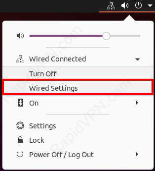PPTP VPN connection on Ubuntu 20.x - Step 1