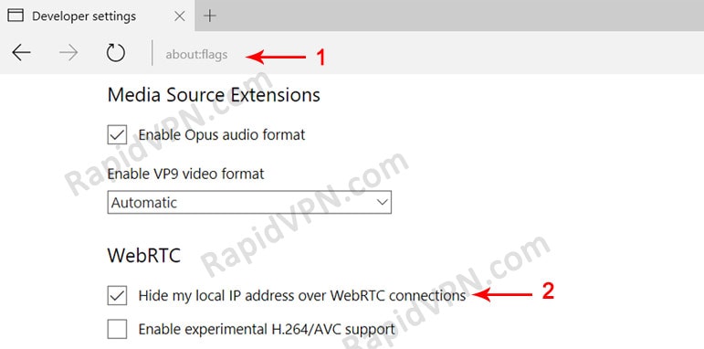 How to fix WebRTC Leak in Microsoft Edge