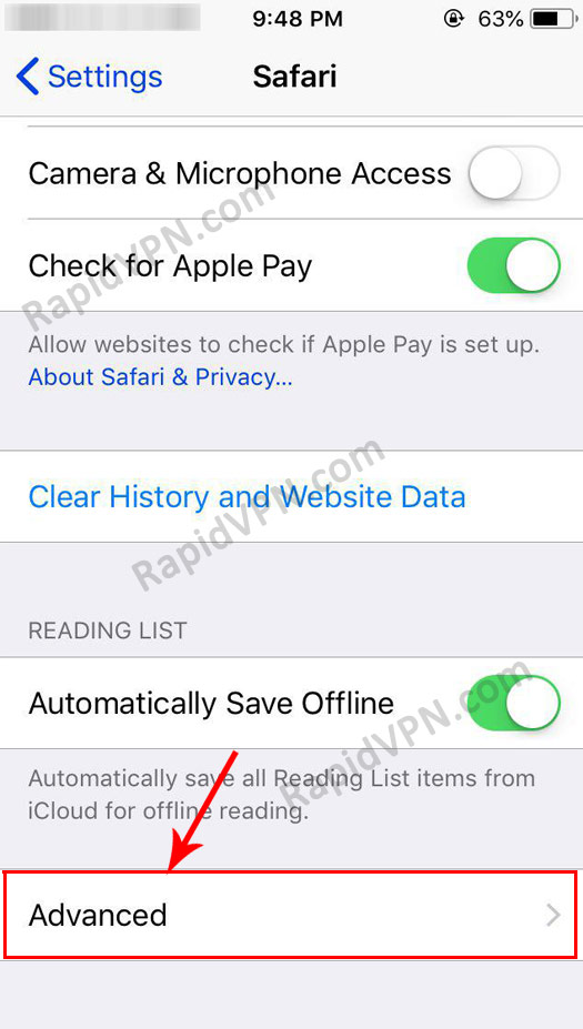 How to fix WebRTC Leak in Safari on iOS - step 3