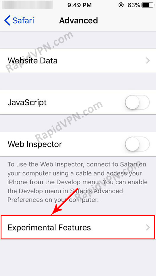 How to fix WebRTC Leak in Safari on iOS - step 4