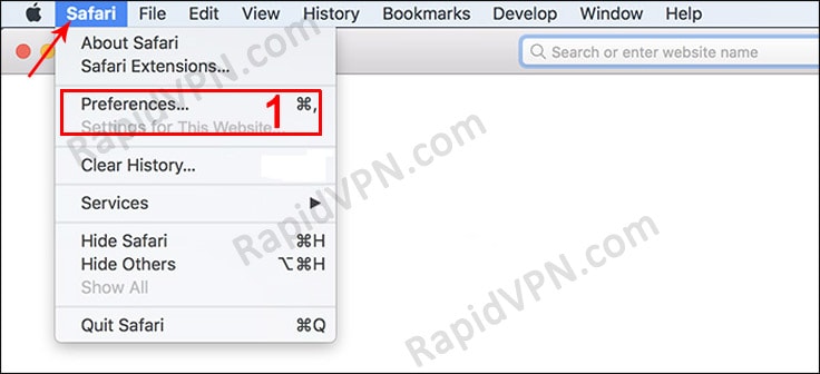 How to fix WebRTC Leak in Safari on macOS - step 1